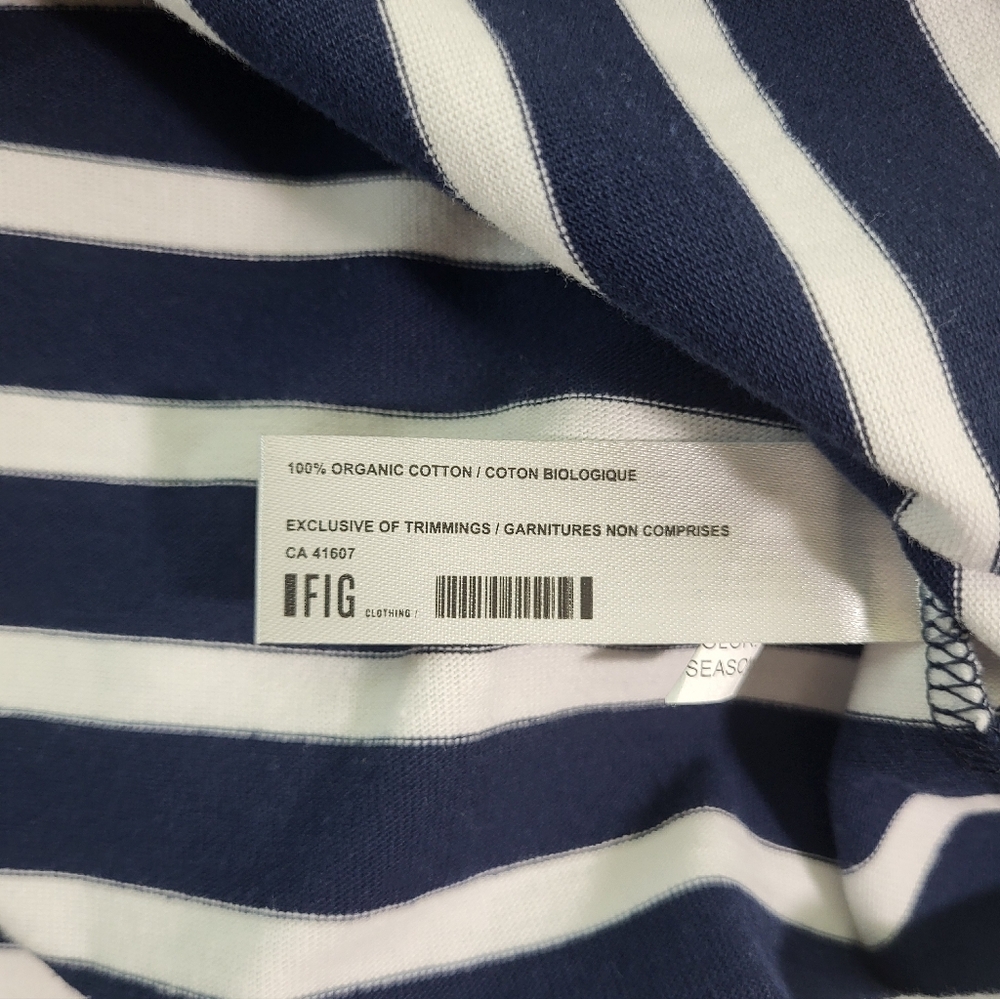 NWT Fig Newport Sleeveless Top - White & Navy Stripped - Picture 5 of 7
